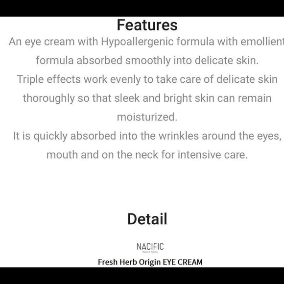 NACIFIC Fresh Herb Origin Eye Cream with Calendula - Picture 4 of 16